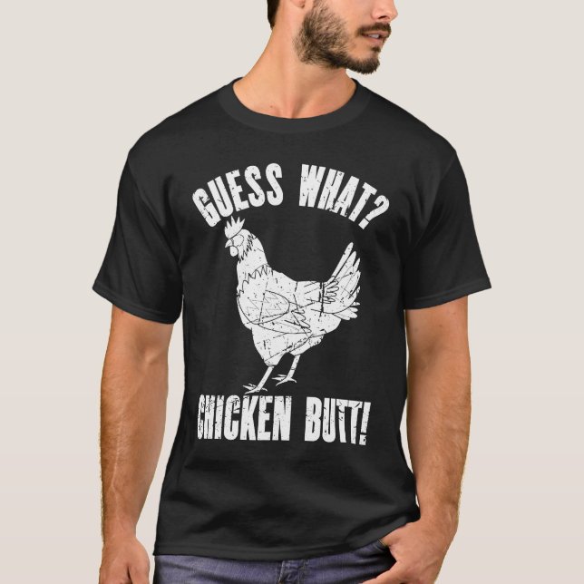 Camiseta Adivinhe O Que Bunda de Frango Aflito  Frango  3 (Frente)