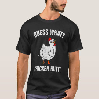 Camiseta Adivinhe o que bunda de frango Animal Búfalos de F