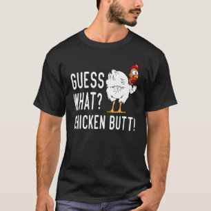 Camiseta Adivinhe o que bunda de frango Animal Bufões de fr