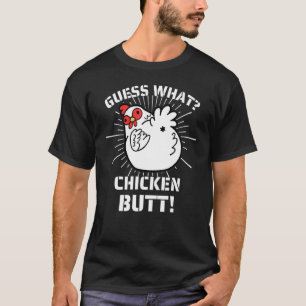 Camiseta Adivinhe o que bunda de frango Animal Bufões de fr