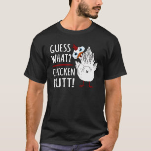 Camiseta Adivinhe o que bunda de frango Animal Galinhas fof
