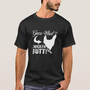 Camiseta Adivinhe O Que Bunda De Frango Design Branco