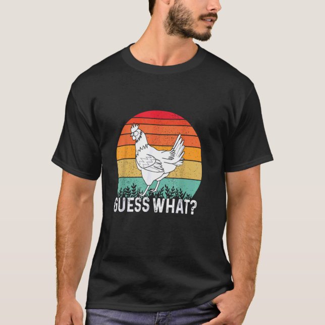 Camiseta Adivinhe O Que Bunda De Frango Engraçado (Frente)