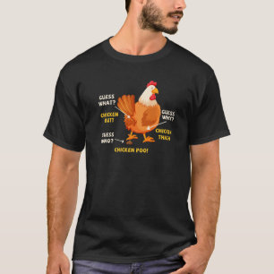 Camiseta Adivinhe O Que Bunda De Frango  Frango  Agricultor