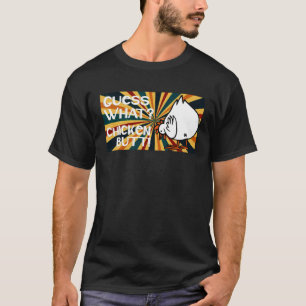 Camiseta Adivinhe O Que Bunda De Frango Masculino Retro Vin