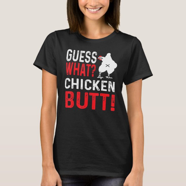 Camiseta Adivinhe O Que Bunda De Galinha 2 (Frente)