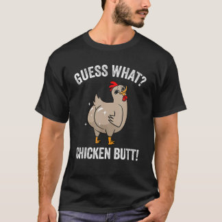 Camiseta Adivinhe o que bunda de galinha Animal Bufões Fran