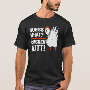 Camiseta Adivinhe O Que Bunda de Galinha Engraçada! Roupa d