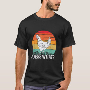 Camiseta Adivinhe O Que Bunda De Galinha Engraçado