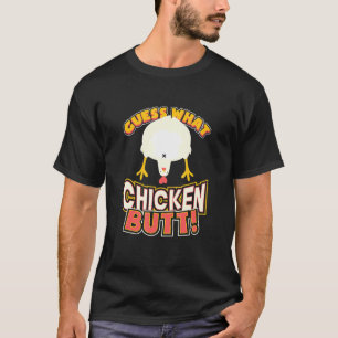 Camiseta Adivinhe O Que Bunda De Galinha Engraçado
