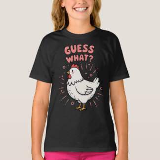 Camiseta Adivinhe O Que Bunda De Galinha Engraçado Preppy 