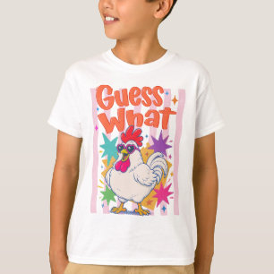 Camiseta Adivinhe O Que Bunda De Galinha Engraçado Retro Ga