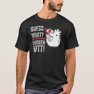Camiseta Adivinhe o que bunda de galinha fofa galinhas Buff