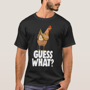 Camiseta Adivinhe O Que Bunda De Galinha Retro As Mulheres
