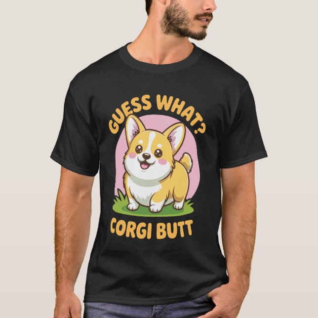 Camiseta Adivinhe O Que Corgi Bunda 2 (Frente)