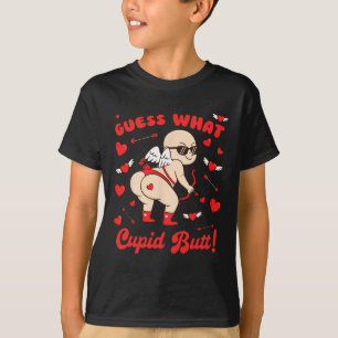 Camiseta Adivinhe O Que Cupido Bunda Coração Engraçado Do C