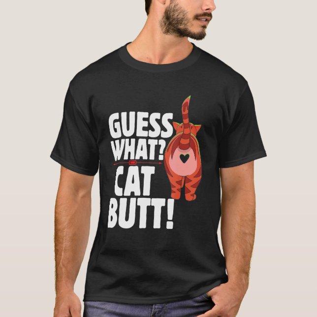 Camiseta Adivinhe O Que Gato Bunda Gato (Frente)