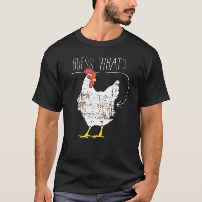 Camiseta Adivinhe O Que Gráfico De Bunda De Frango (Frente)