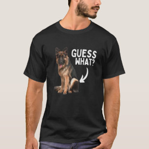 Camiseta Adivinhe O Que Traseiro De Pastor Alemão! Mãe E Pa
