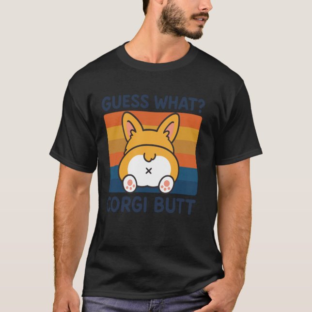 Camiseta Adivinhe Que Bunda de Corgi (Frente)