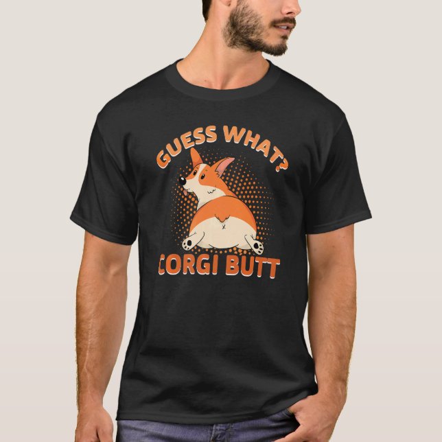 Camiseta Adivinhe Que Bunda de Corgi (Frente)