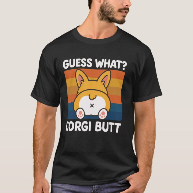 Camiseta Adivinhe Que Bunda de Corgi (Frente)