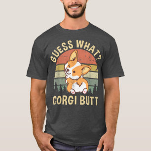 Camiseta Adivinhe Que Cachorro Corgi Engraçado Com Bumbum C