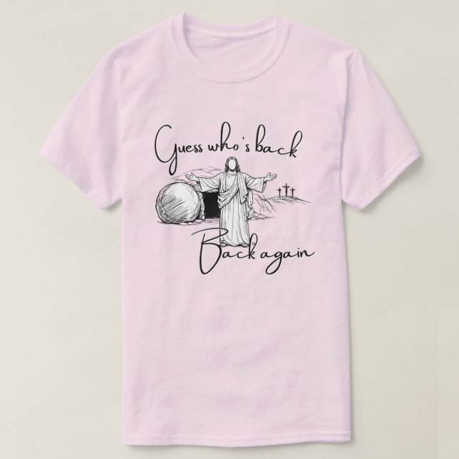 Camiseta Adivinhe Quem Voltou Fonte Escura (Frente do Design)