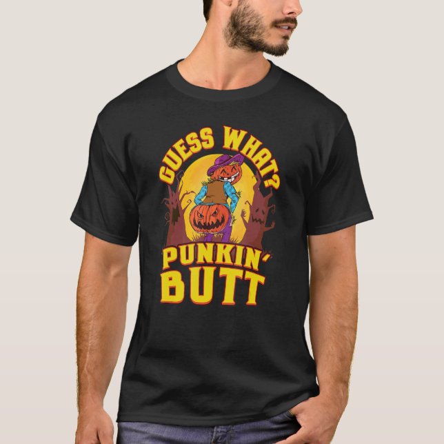 Camiseta Adivinhem O Bumbum De Pumpkin Moon (Frente)