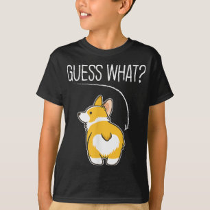 Camiseta Adivinhem o que o bumbum Corgi Engraçado, Welsh Co