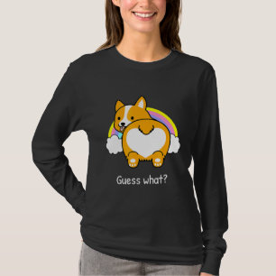 Camiseta Adivinhem qual Bumbum Corgi Rainbow Corgi