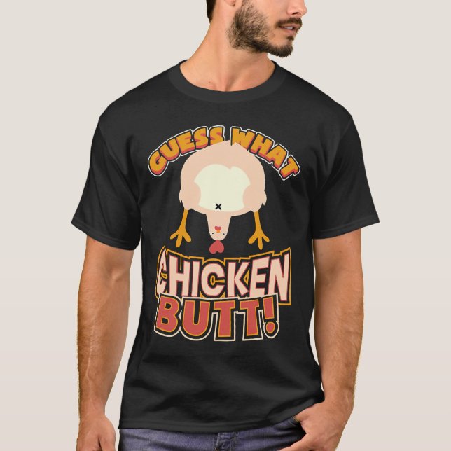Camiseta Adivinhem qual Bumbum de frango 73 (Frente)