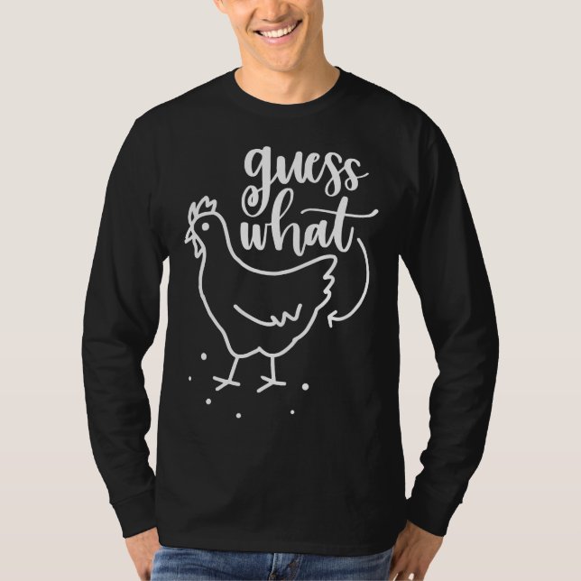 Camiseta Adivinhem qual Fazenda de Bumbum de frango (Frente)