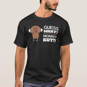Camiseta Adivinhem que macaco com Bumbum engraçado macaco B