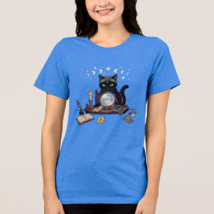 Camiseta Adivinho Gato Preto Bola de Cristal Halloween