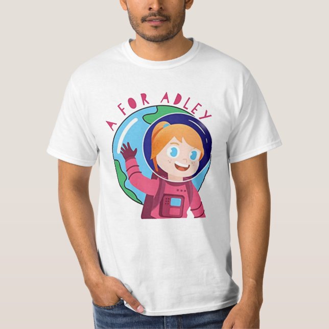 Camiseta Adley clássico engraçado (Frente)
