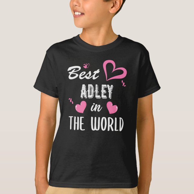 Camiseta Adley Name, Best Adley no Mundo (Frente)