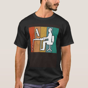 Camiseta Adm de TI do Programador de Computadores do Vintag