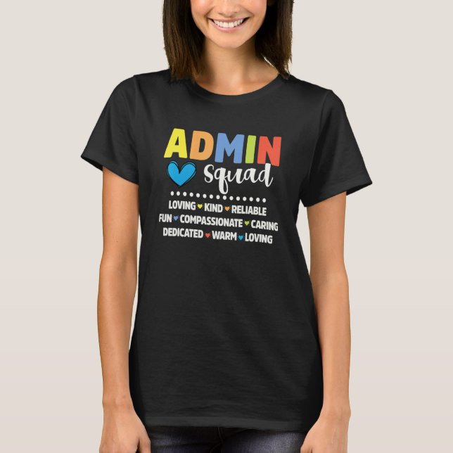Camiseta Admin School Assistant Squad Principal Crew Admini (Frente)