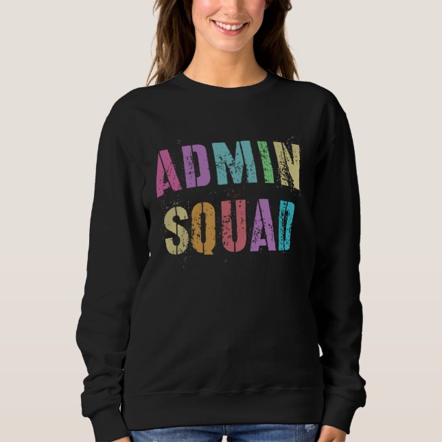 Camiseta ADMIN SQUAD School Secretary Registrar Office Assi (Frente)