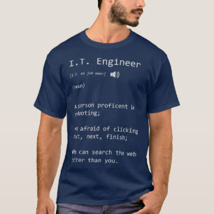 Camiseta ADMINISTRAÇÃO da tecnologia de Engenheiro de TI