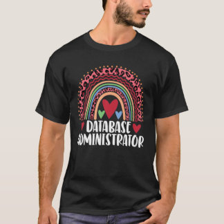 Camiseta Administrador de banco de dados Rainbow Funny Leop