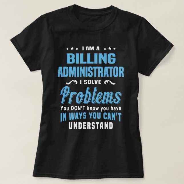 Camiseta Administrador de Faturação (Frente do Design)