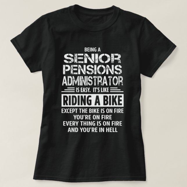 Camiseta Administrador de Pensões do mais velho (Frente do Design)