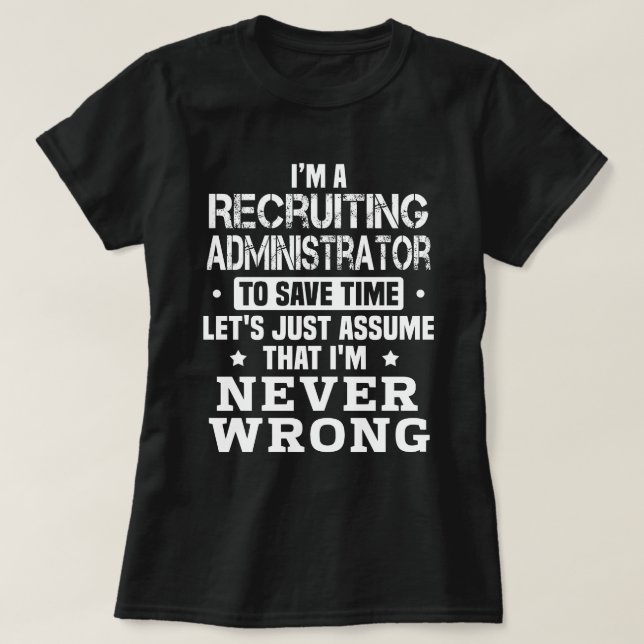 Camiseta Administrador de Recrutamento (Frente do Design)