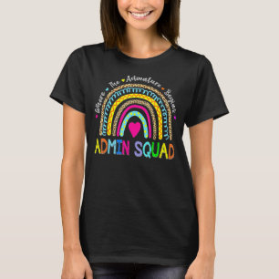 Camiseta Administrador do Esquadrão Admin - Arco-Íris Profe