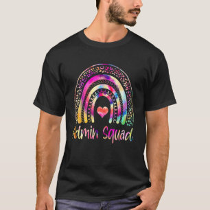 Camiseta Administrador do Esquadrão Admin Tie Dye Rainbow F