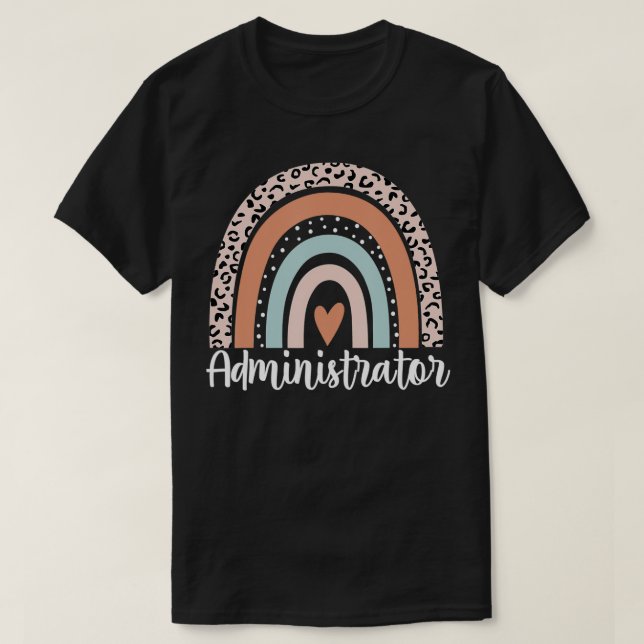 Camiseta Administrador do Rainbow Leopard Funny (Frente do Design)
