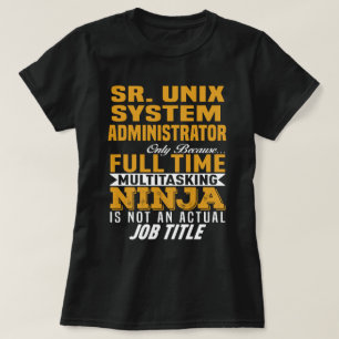 Camiseta Administrador do Sistema Unix Sr.