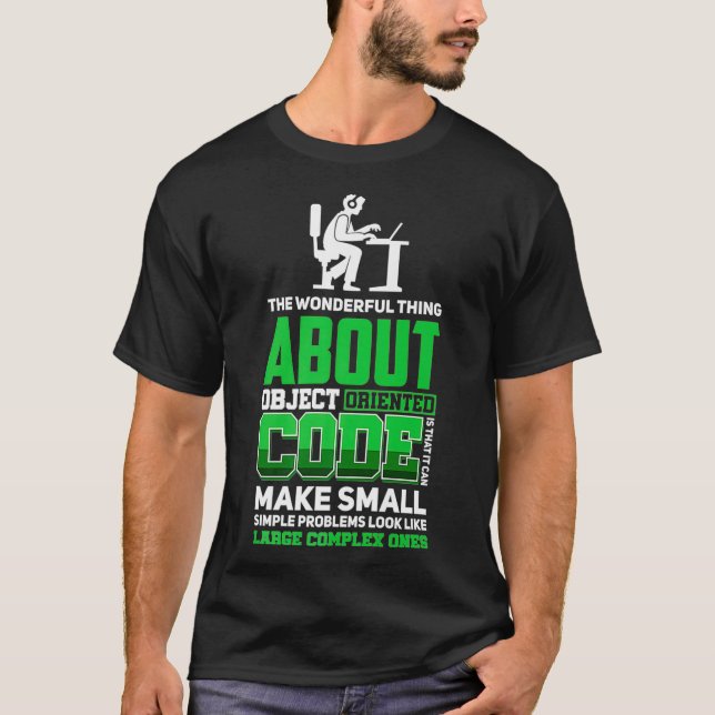 Camiseta Administrador Programador Linu Binário Código Prem (Frente)